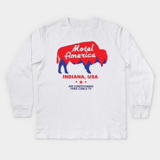 Shadow Moon Motel America - Indiana USA Kids Long Sleeve T-Shirt